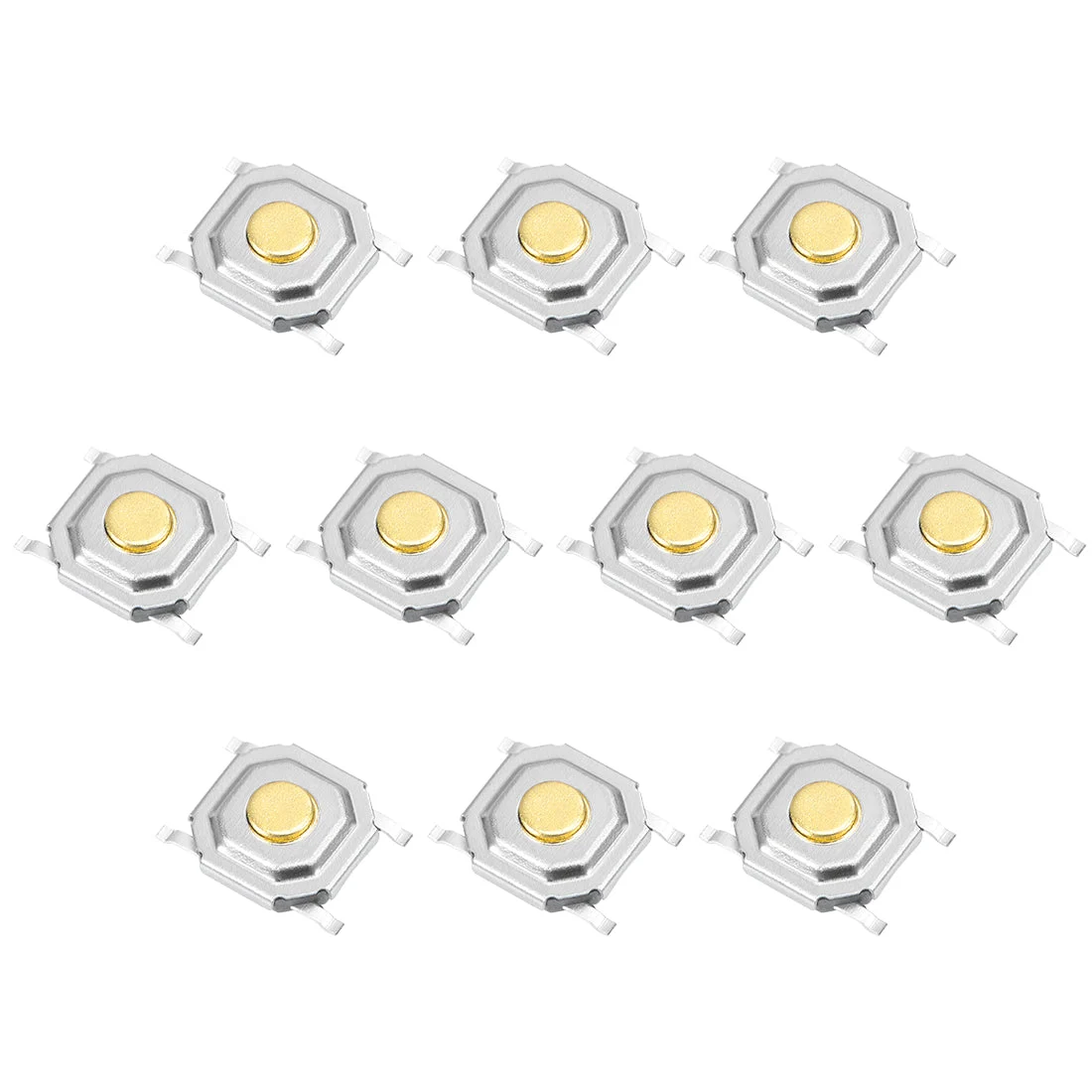 5x5x1.5mm Momentary Panel PCB Surface Mounted Devices SMT Mount 4 Pins Push Button SPST Tactile Tact Switch 10PCS