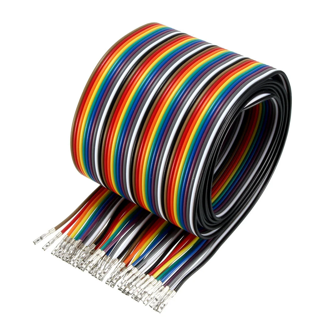 Female to Female 40P Jumper Wire 2.54mm Pitch Ribbon Cable Breadboard DIY 100cm Long