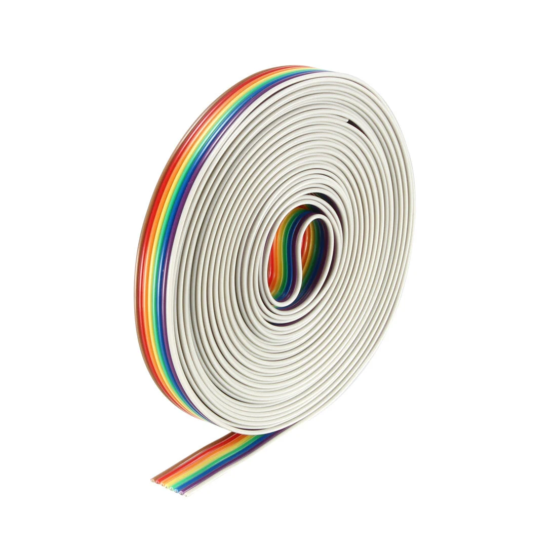 Flat Ribbon Cable 8P Rainbow IDC Wire 1.27mm Pitch 5m Long
