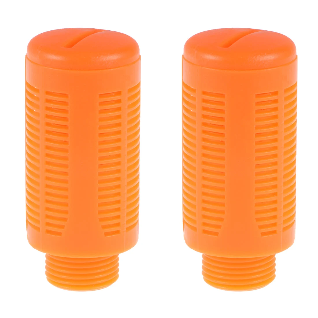 Uxcell Plastic Pneumatic Muffler Exhaust Air Line Silencer 3/8 PT Orange, 2pcs