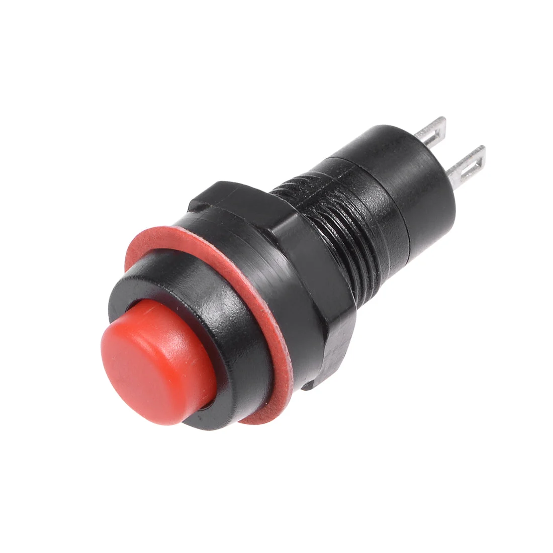 10pcs 10mm Momentary 2P Plastic Mini Round Push Button Switch Red SPST Nomally Open