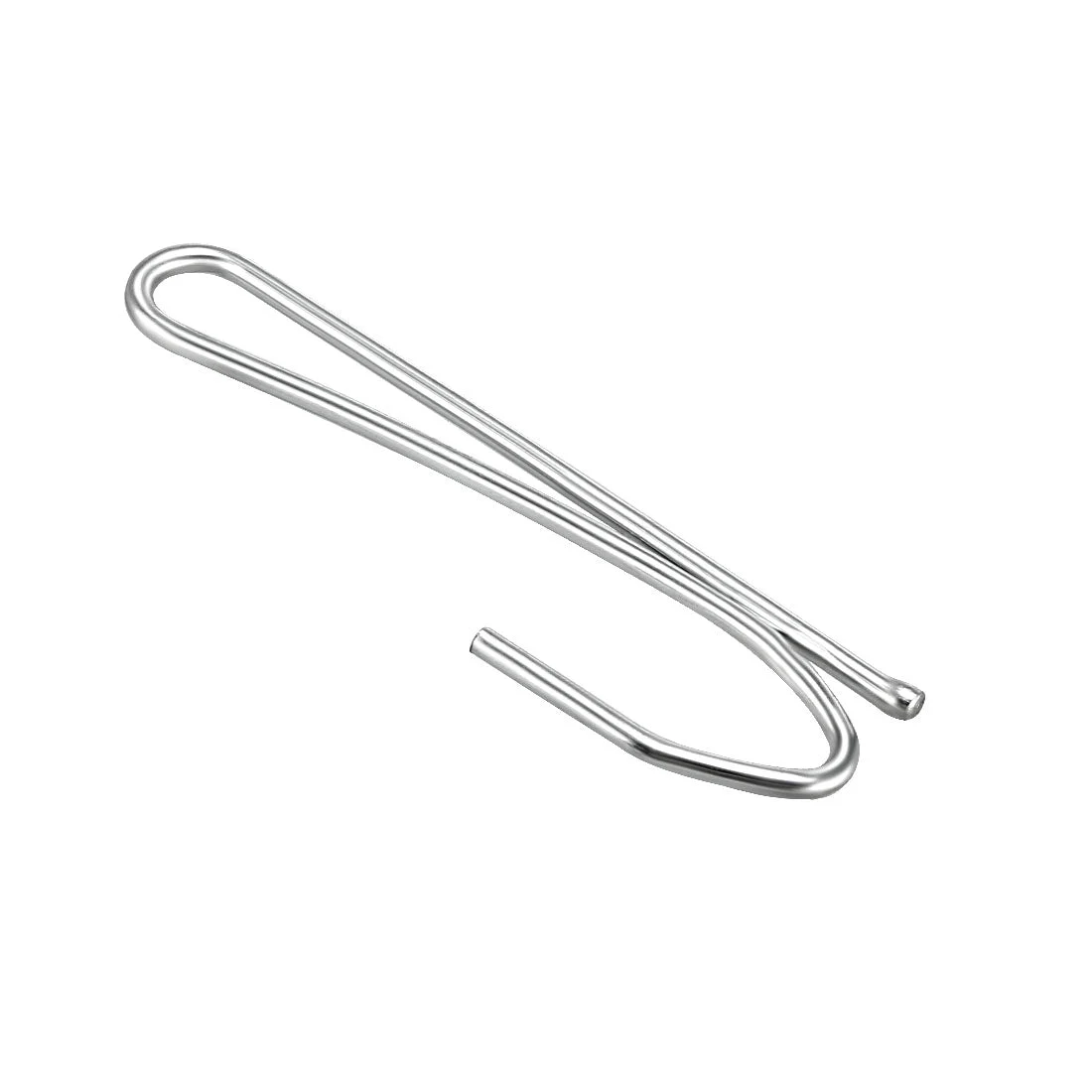Curtain Hooks Metal Single Prongs Pinch Pleat Drapery Hook for Window Curtain, Door Curtain and Shower Curtain Silver Tone 10 Pcs