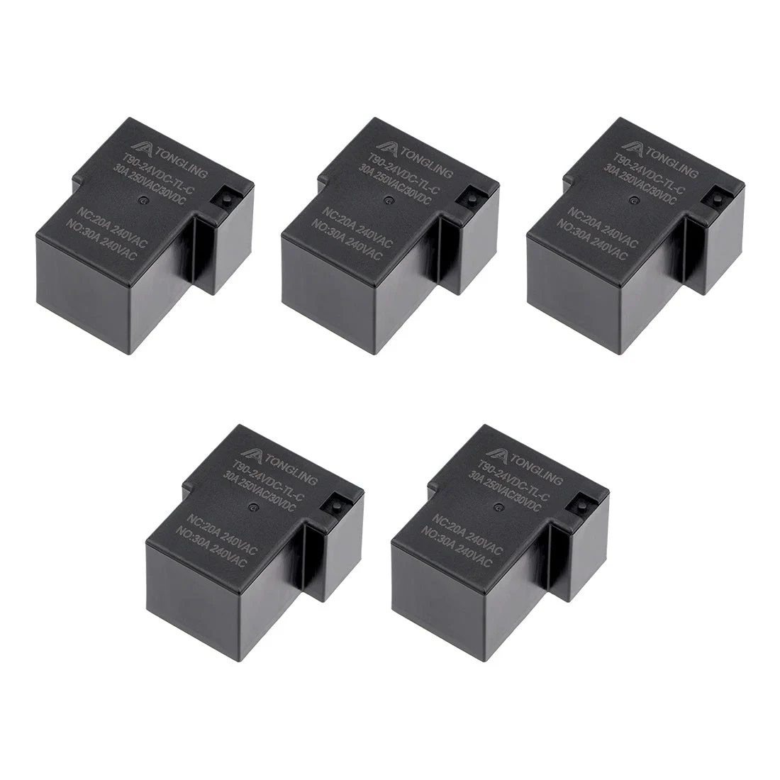 5 Pcs T90-24VDC-TC-C DC 24V Coil SPDT 5Pin PCB Electromagnetic Power Relay