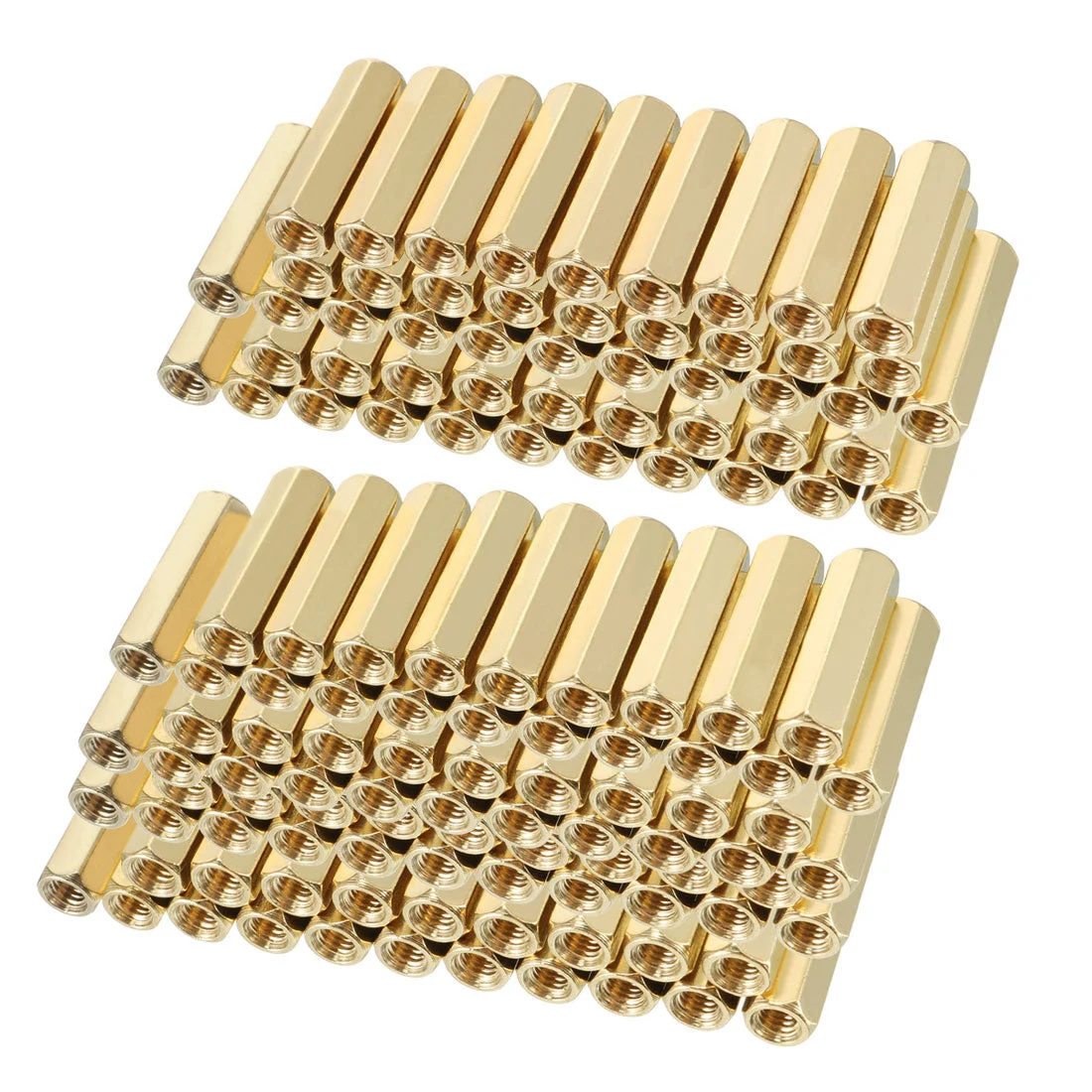 120pcs Brass Straight PCB Pillar Female Thread Hex Standoff Spacer M3x5x16mm