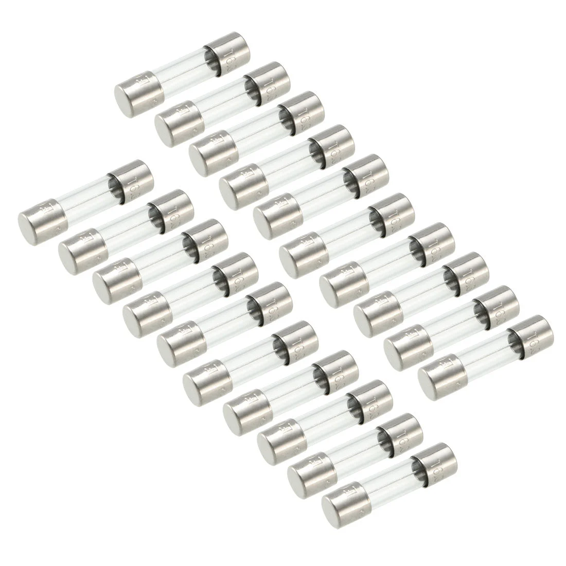 Slow Blow Glass Cartridge Fuse Tube Time Delay Fuse 5mm x 20mm 250V 6.3A 20Pcs