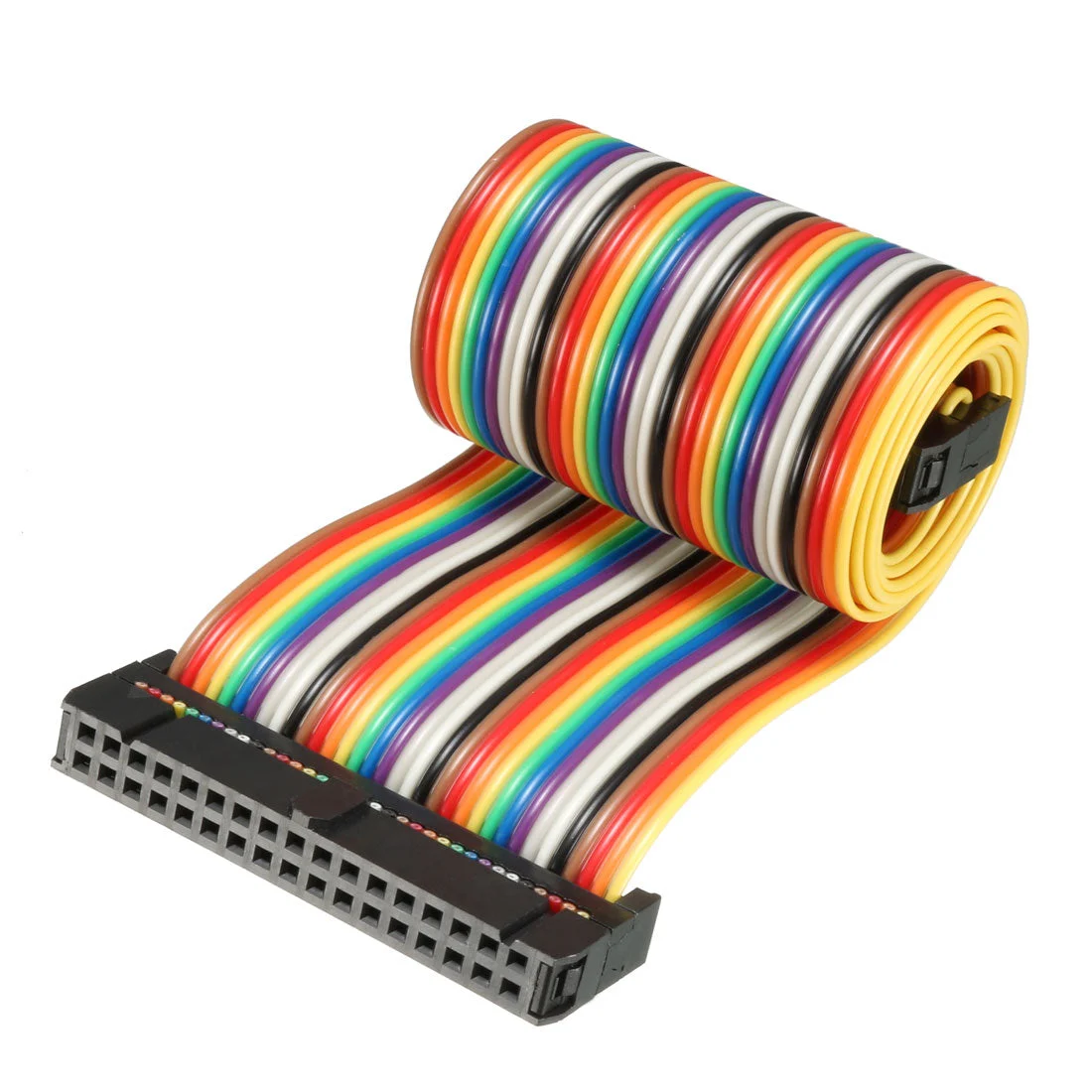 IDC Rainbow Wire Flat Ribbon Cable 34 Pins 48cm Length 2.54mm Pitch Type-B