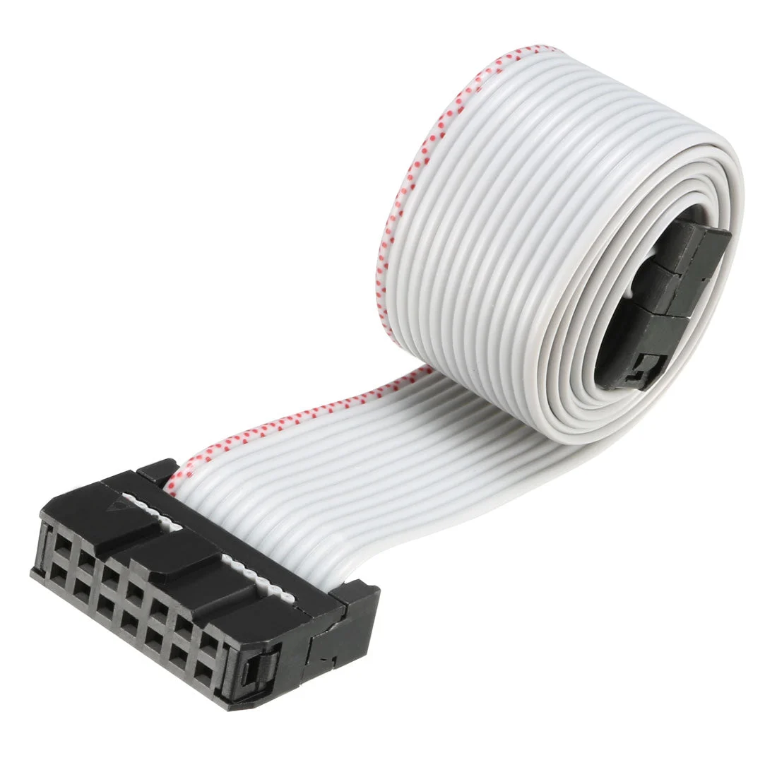 IDC Gray Wire Flat Ribbon Cable 14 Pins 48cm Length 2.54mm Pitch Type-B