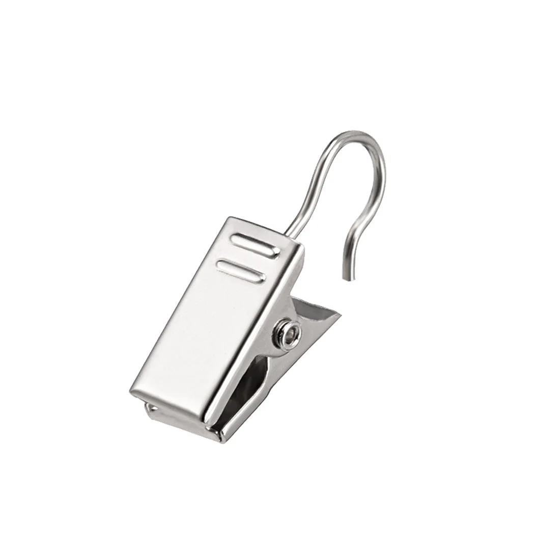 Curtain Clips with Hooks Metal 18mm Clip Length for Drapery, Photos, Art Craft Display and Home Decoration Silver Tone 24 Pcs