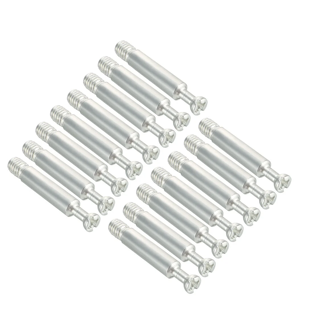 Furniture Connecting Fitting 6mm Dia Thread Bolts Dowels Screws 15 Pcs