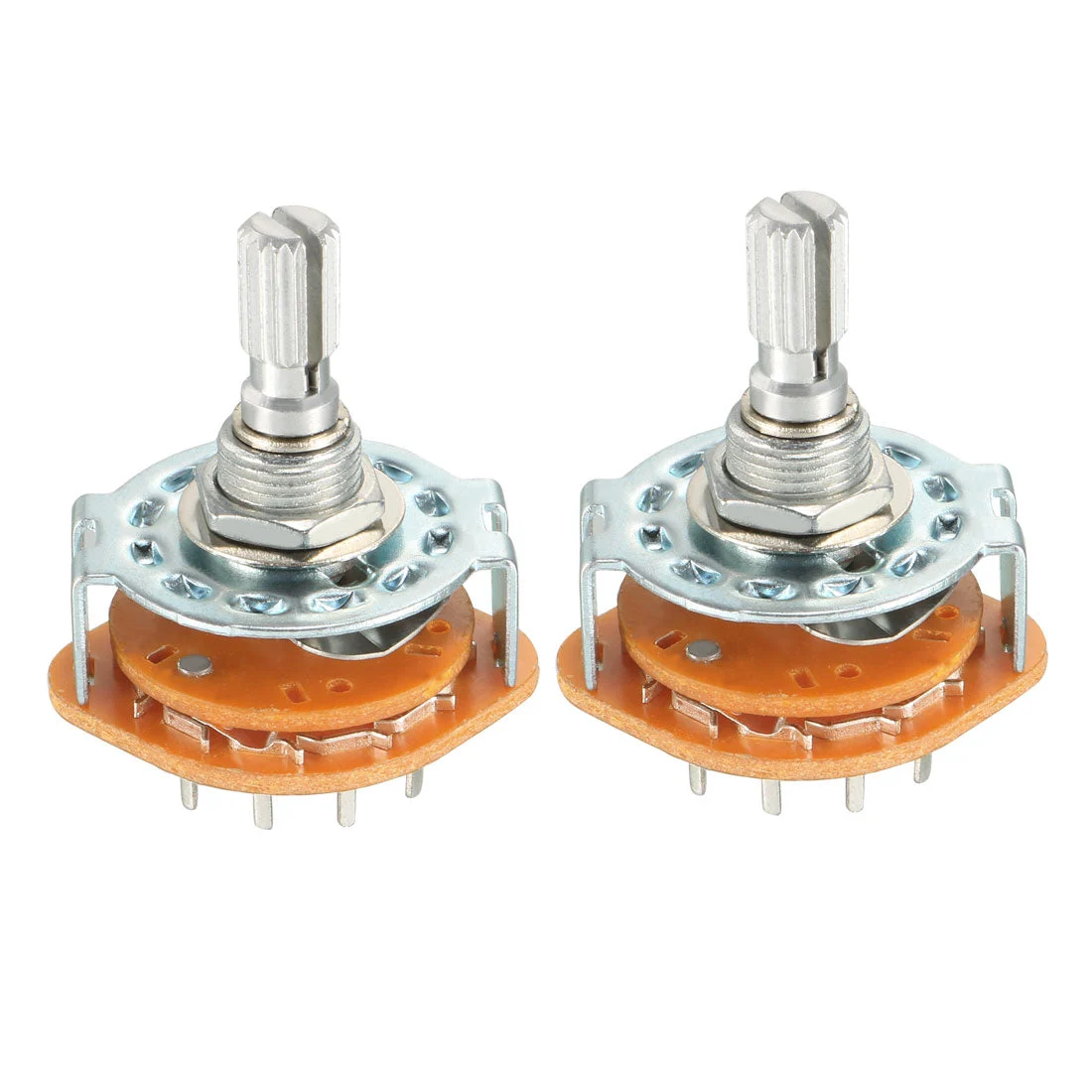 5Pin 1P4T 1 Pole 4 Position Selectable 1 Deck Band Selector Rotary Switch 2Pcs