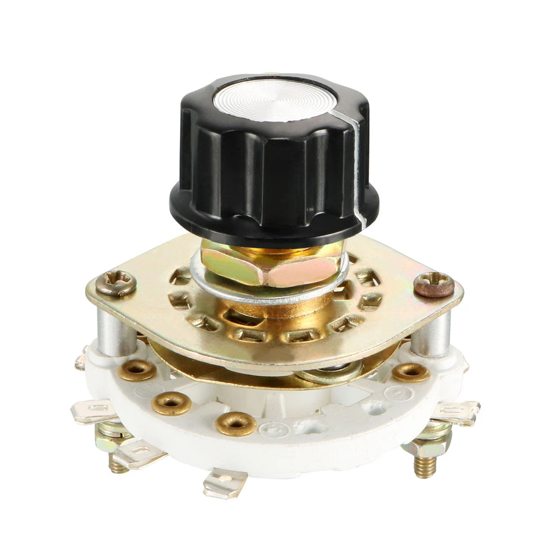2P3T 2 Pole 3 Throw 1Deck Band Channel Rotary Switch Selector with Plastic Knob