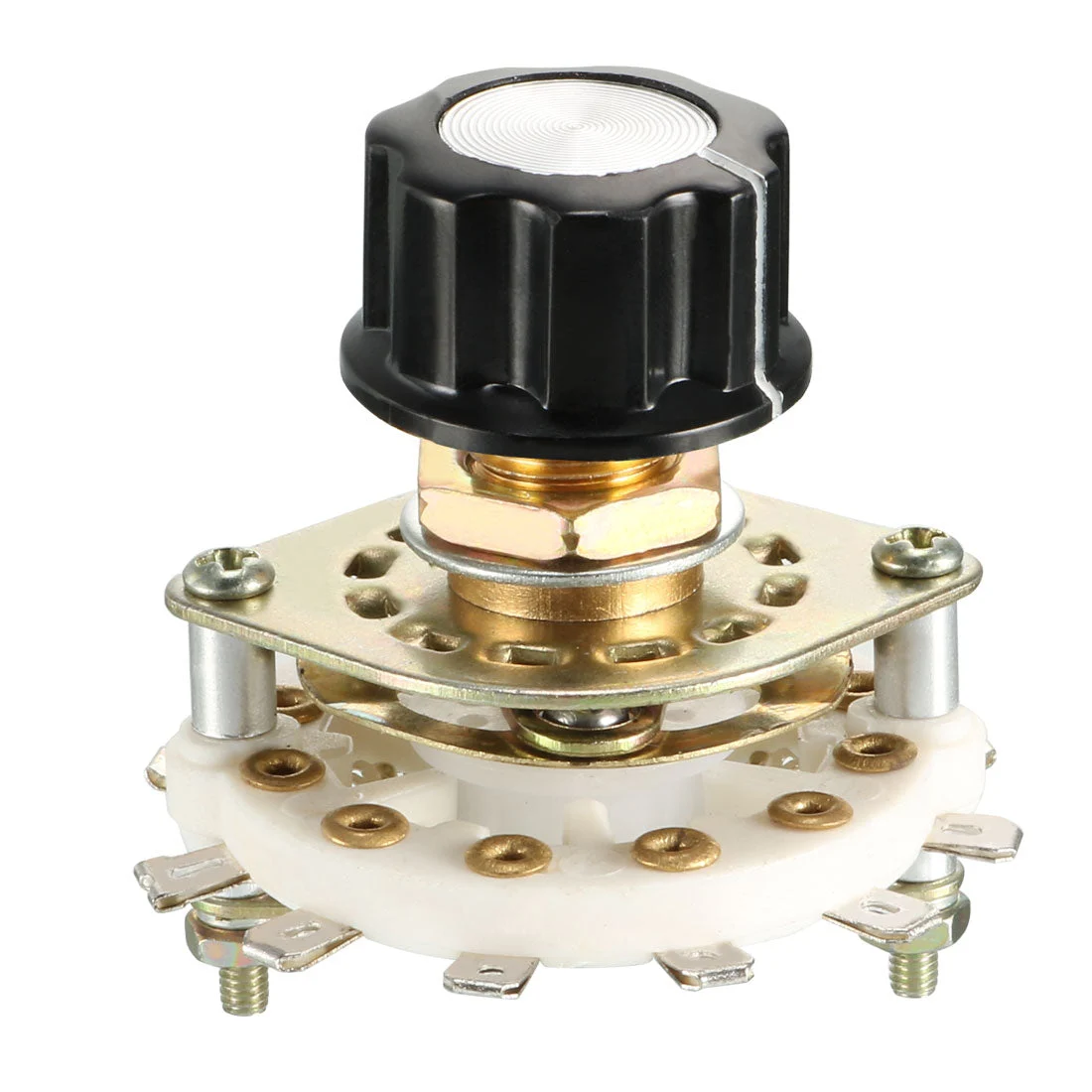 1P11T 1 Pole 11 Position 1 Deck Band Channel Rotary Switch Selector with Knob Cap