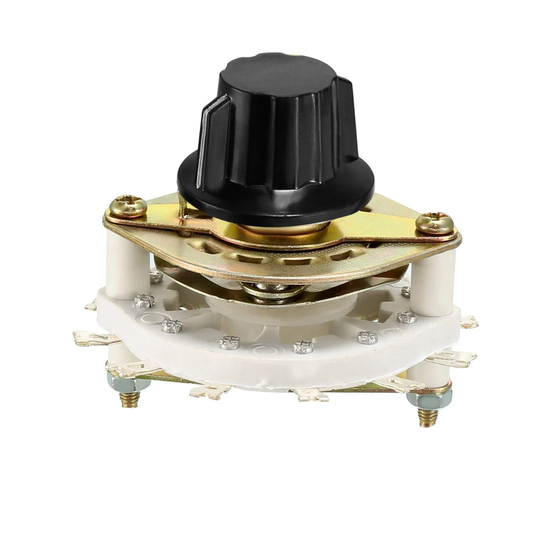 3P3T 3 Pole 3 Position 1 Deck Band Channel Rotary Switch Selector with Knob