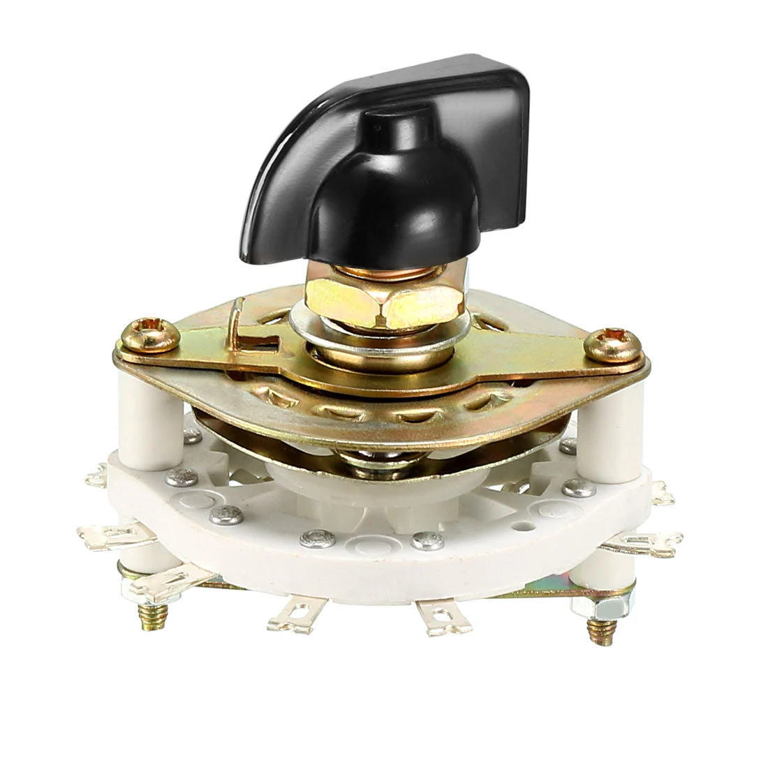 2P4T 2 Pole 4 Position 1 Deck Band Channel Rotary Switch Selector with Knob