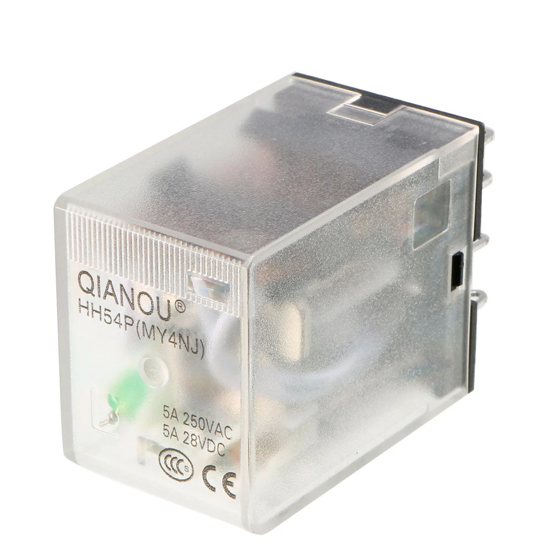 DC12V Coil Green Indicator Light 14 Pin 4P4T Electromagnetic General Purpose Power Relay