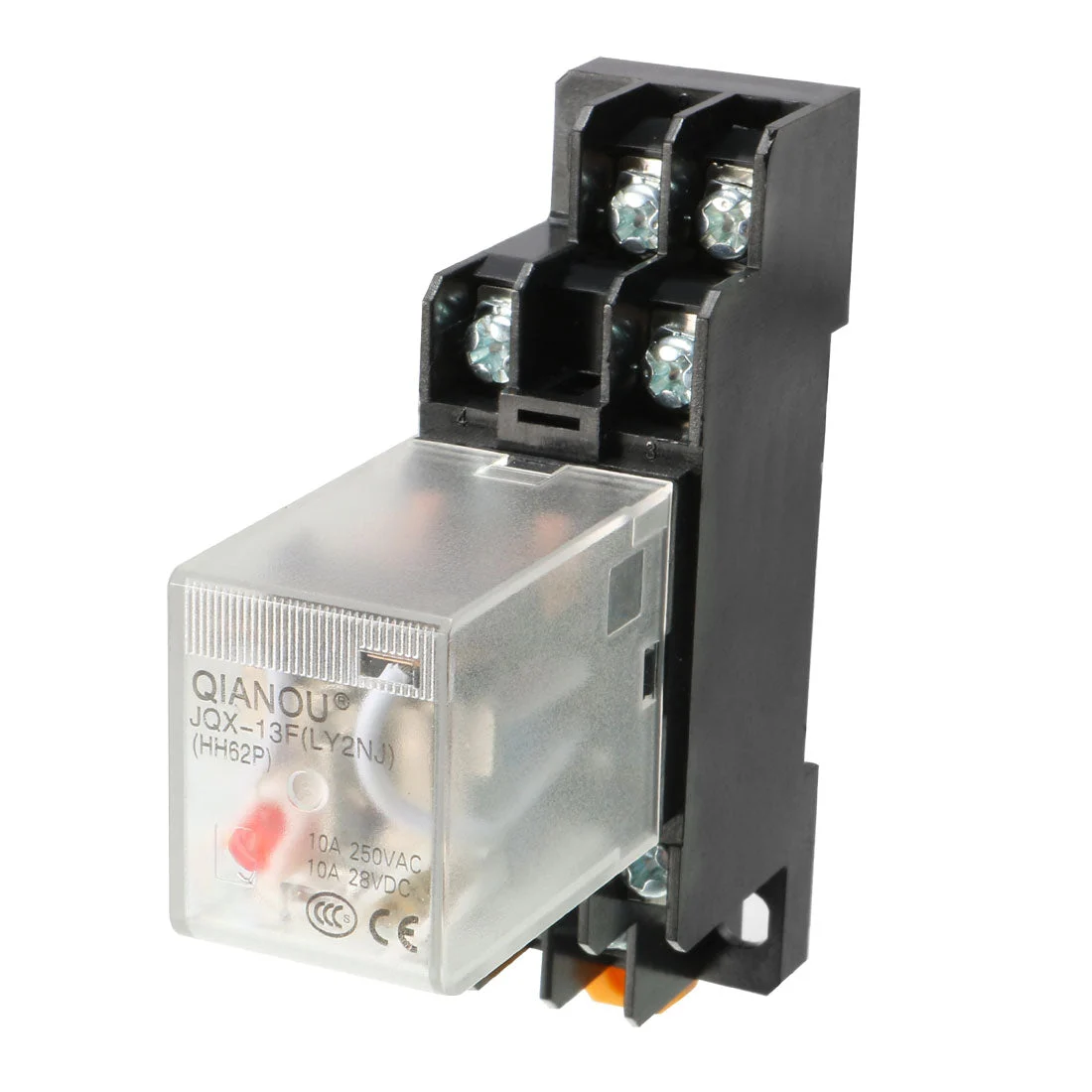 AC 24V Coil Red Indicator Light 8 Pin DPDT Electromagnetic General Purpose Power Relay + Socket Base JQX-13F