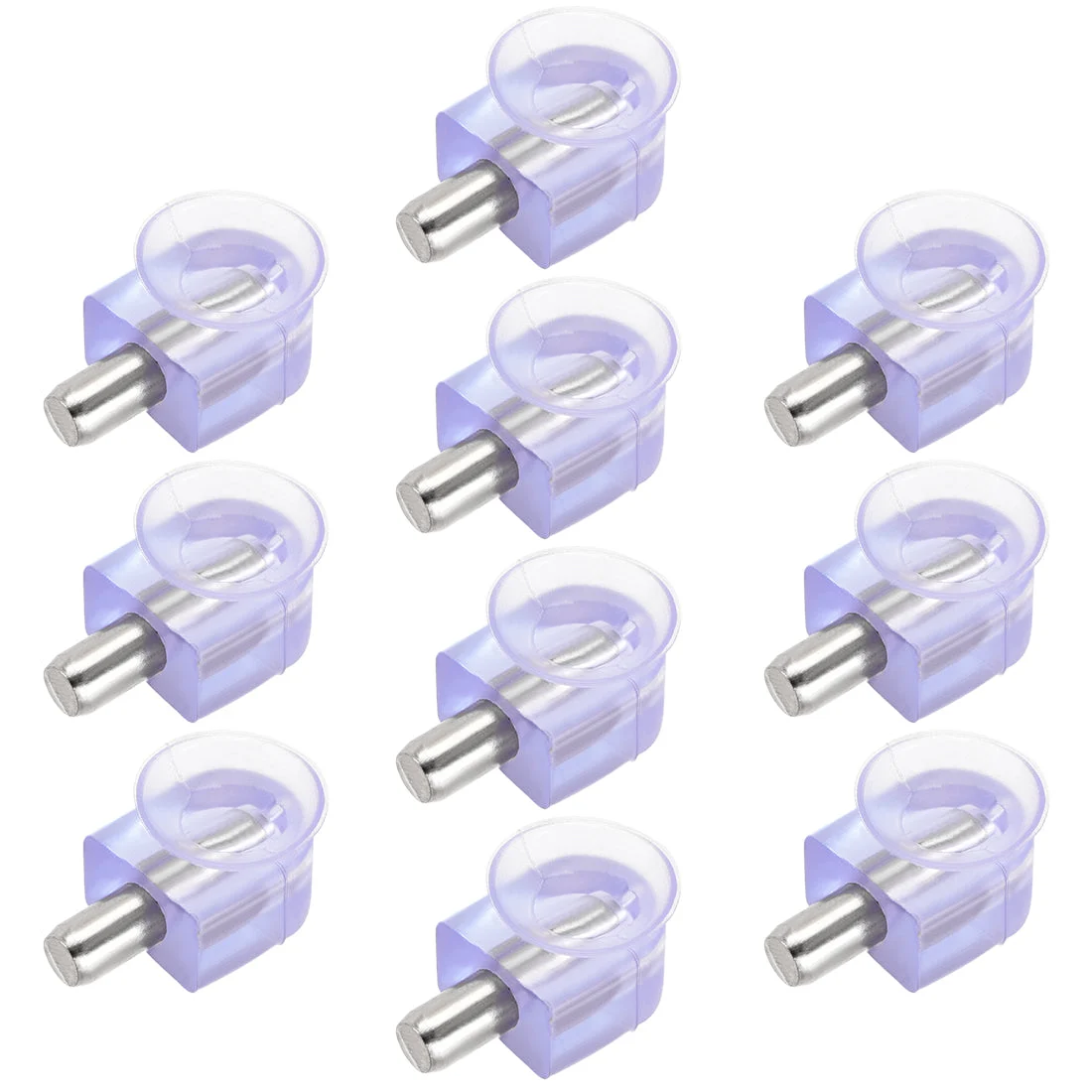 Shelf Support Pegs Glass Clamp Bracket Zinc Alloy Nail 22x13x 8mm with Suction Cup , 10pcs