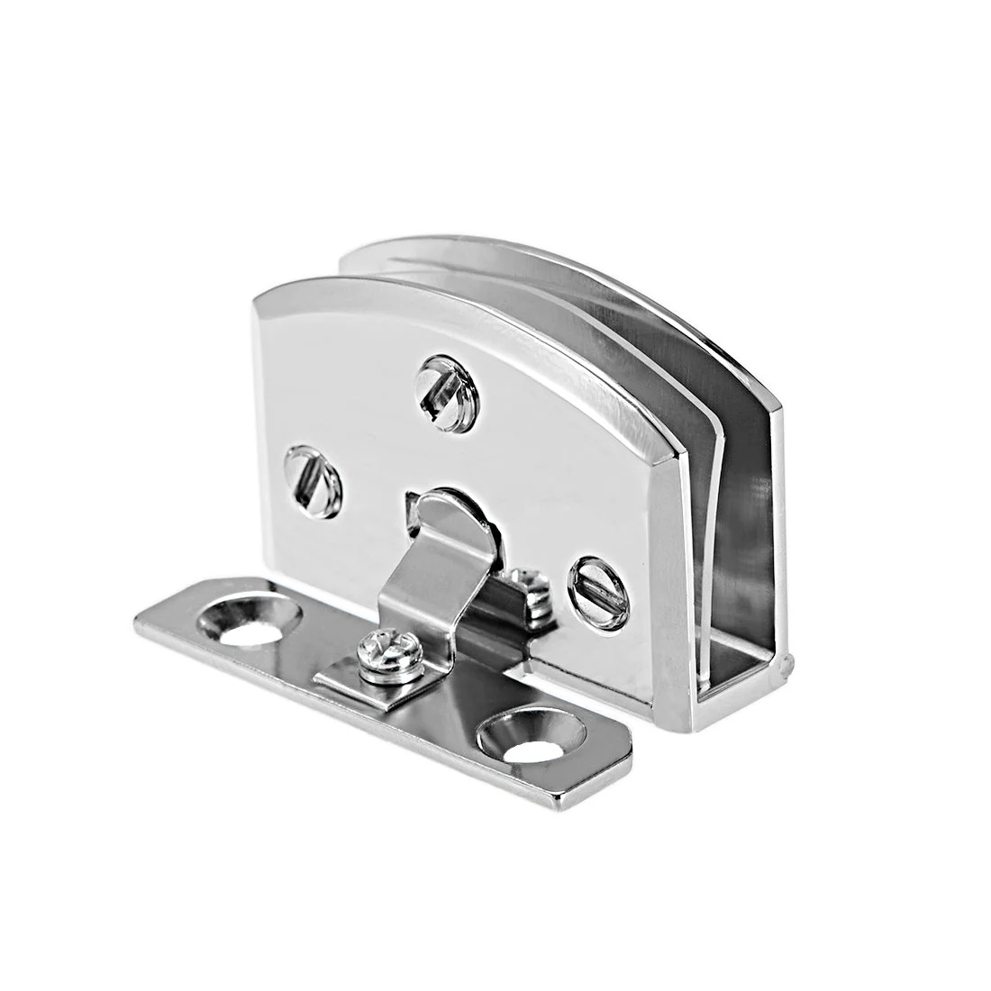 Glass Door Hinge Cupboard Showcase Cabinet Door Hinge Glass Clamp ,Zinc Alloy , for 8-10mm Glass Thickness