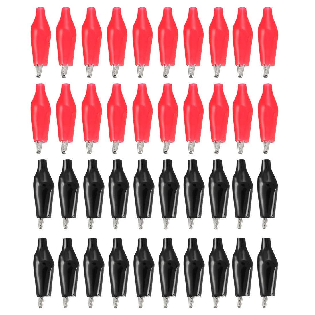 Alligator Clips Clamps , Crocodile Alligator Jumper Electric Test Clips Helper with Protective Insulation Cover for Circuit Testing , 40pcs
