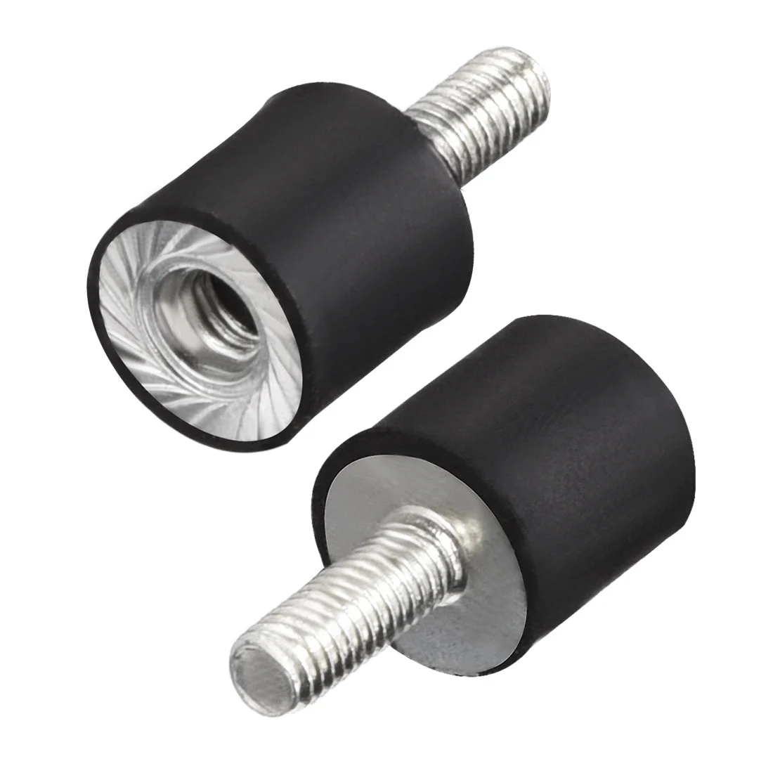 M3x8 Male Female Rubber Vibration Isolators Mounts Shock Absorber D8mm x H8mm Black 8pcs