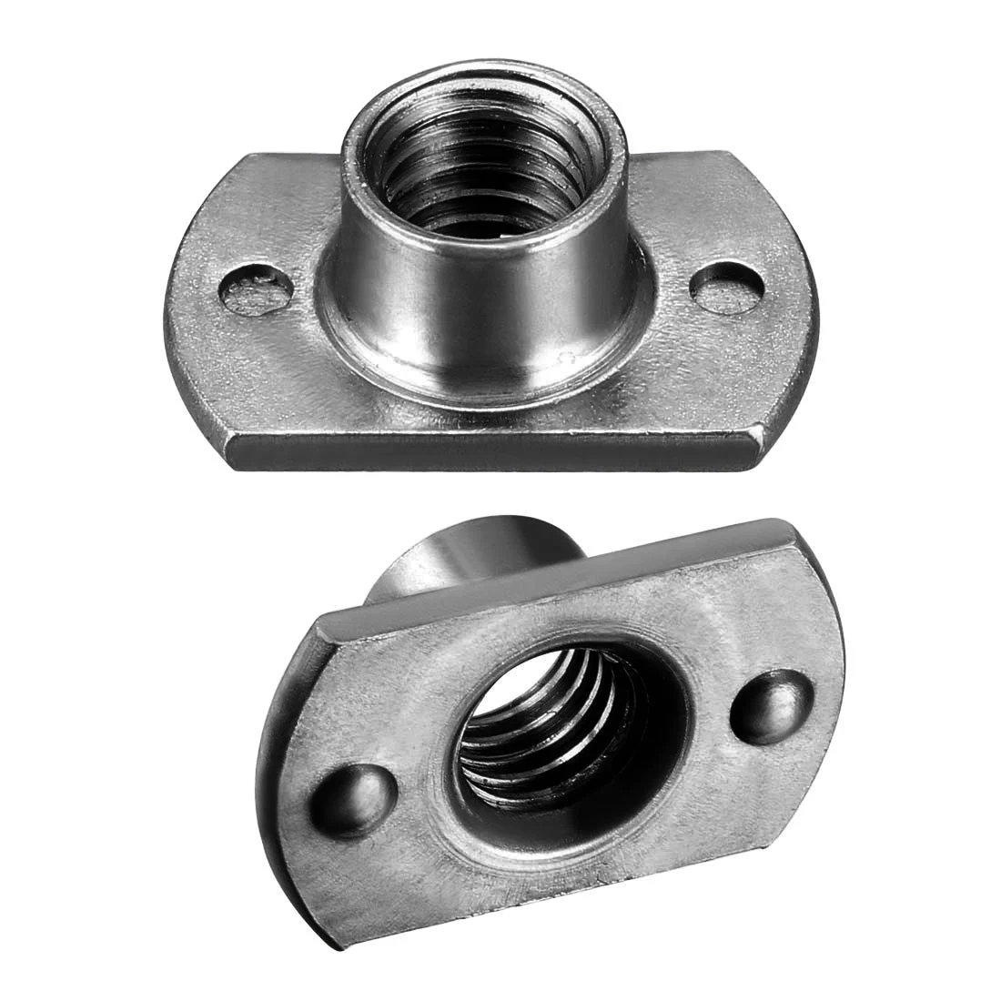 Weld Nuts, M8 Tab Base UNC Carbon Steel Machine Screw 2 Projection Grey 25Pcs