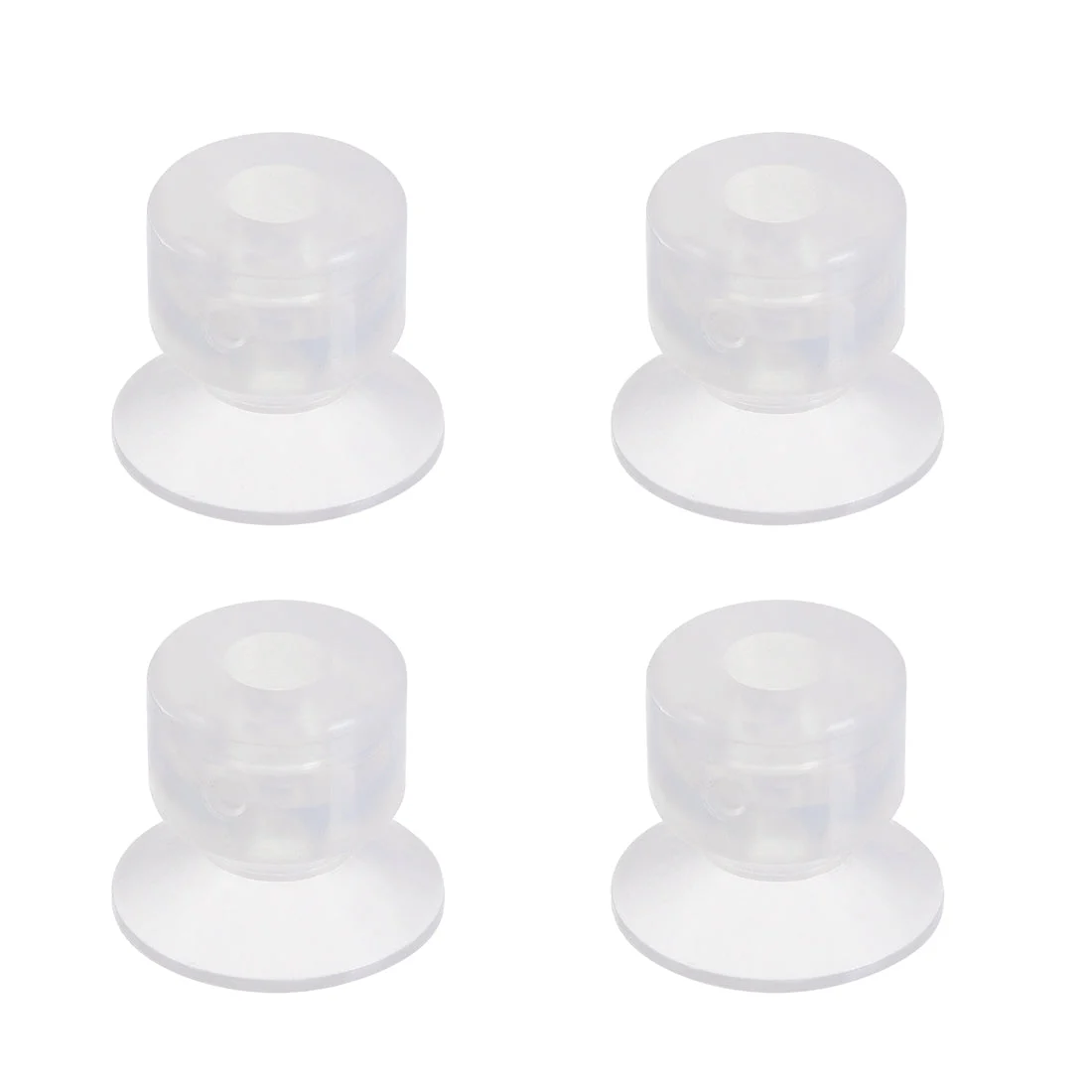 Clear White Soft Silicone Waterproof Miniature Vacuum Suction Cup 20mmx5mm Bellows Suction Cup,4pcs