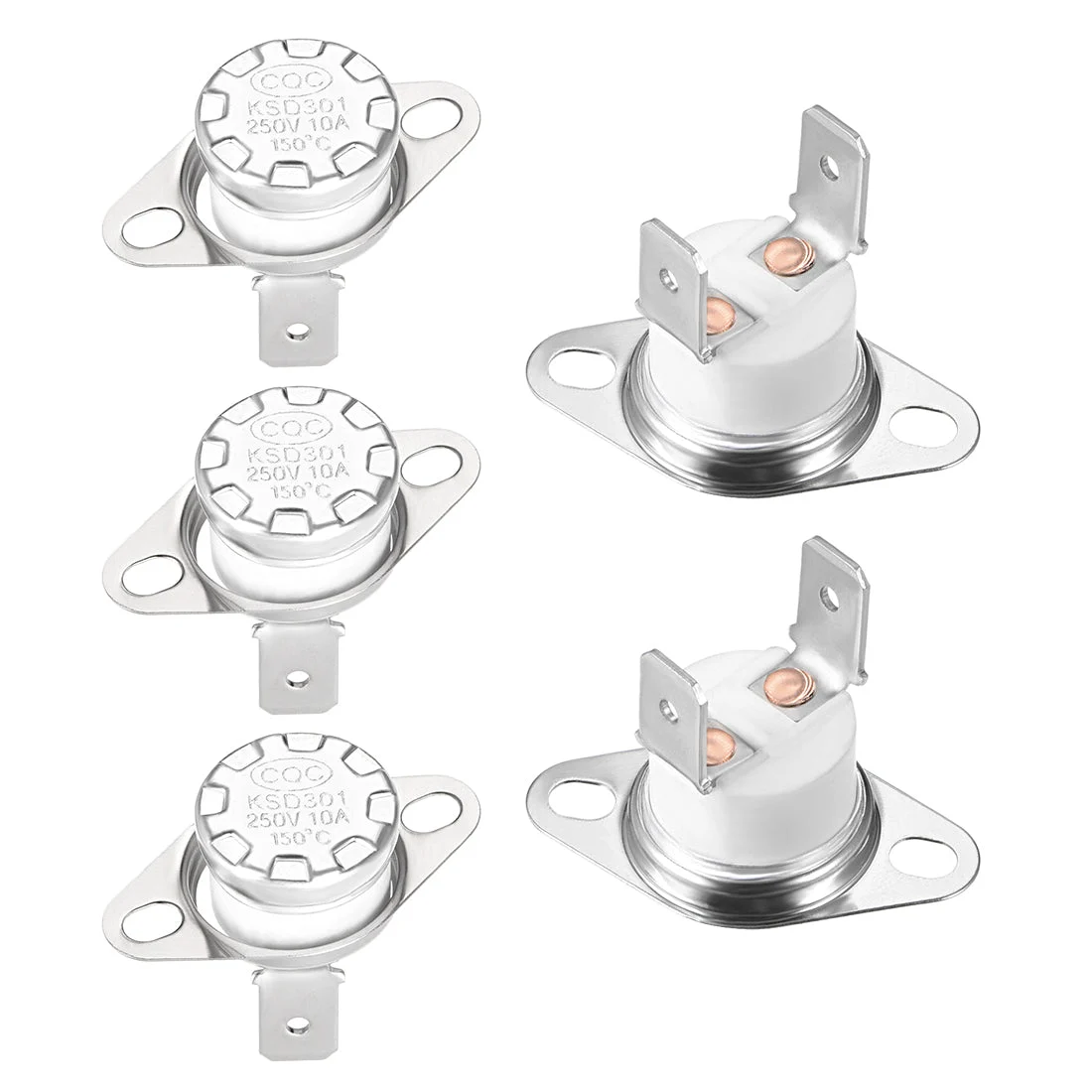 Temperature Control Switch, Thermostat , 150°C 10A Normally Closed NC 5pcs