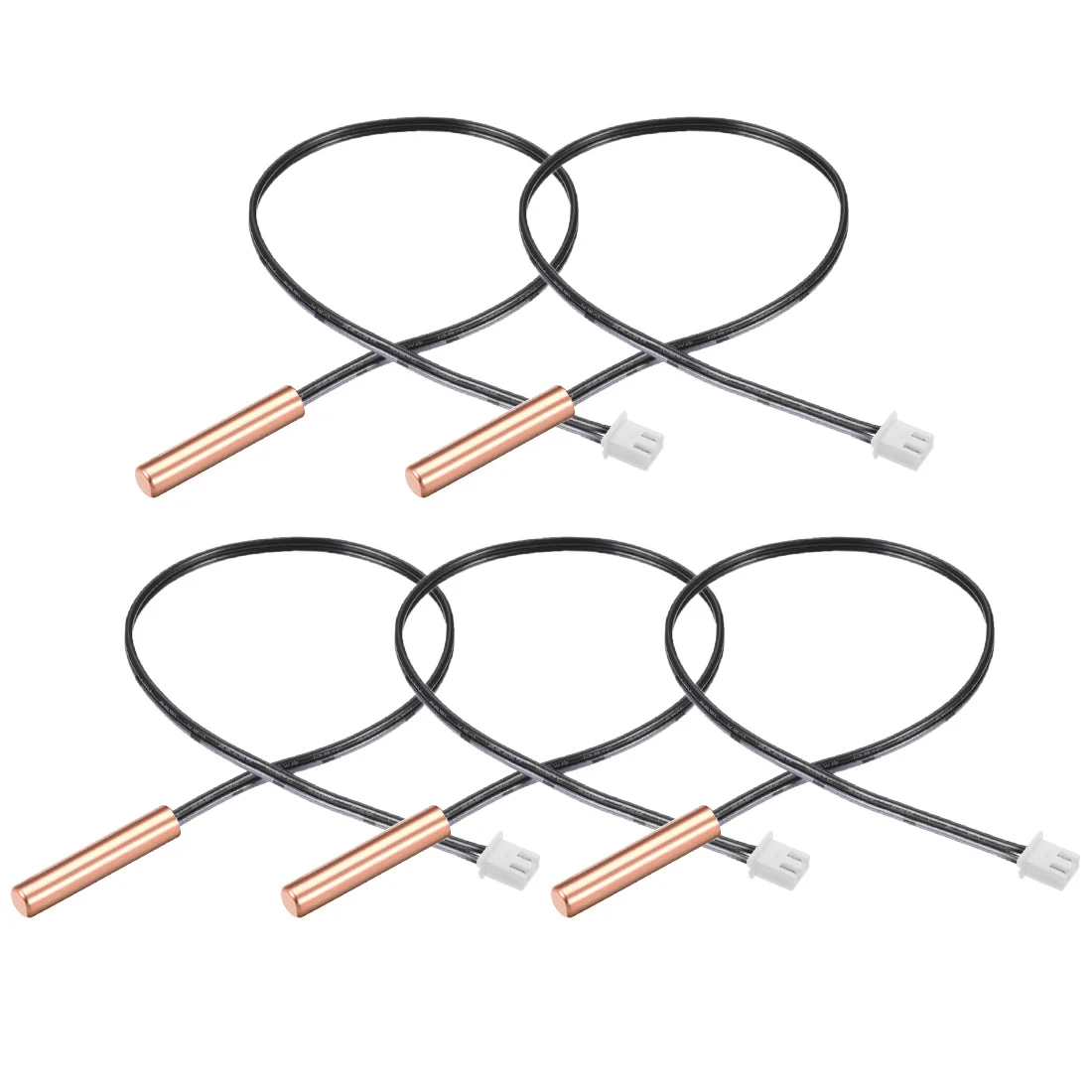 5 Pcs 10K NTC Thermistor Probe 15.7 Inch Sensitive Temperature Sensor Kit for Air Conditioner