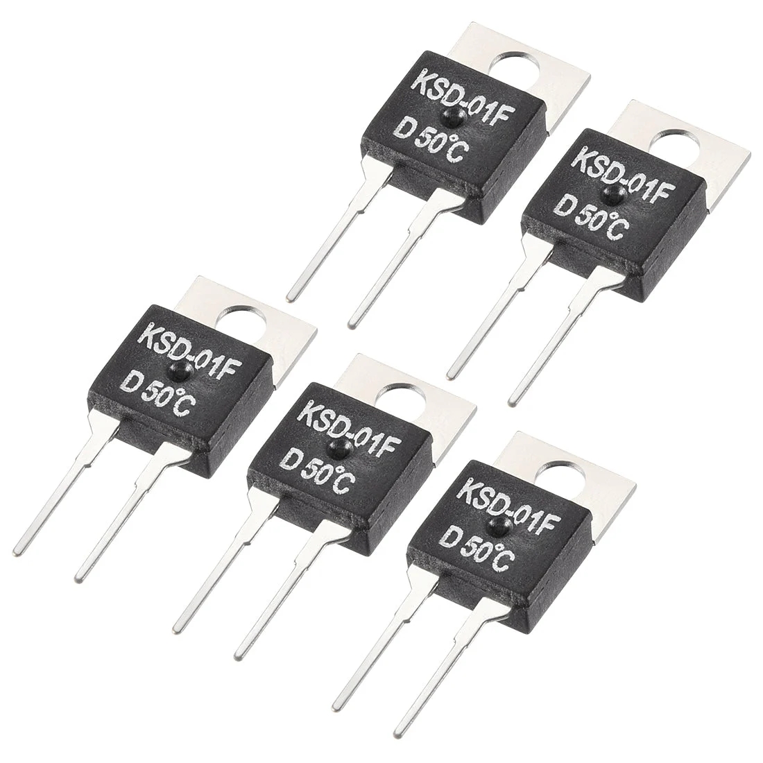 KSD-01F Thermostat, Temperature Controller 50℃ N.C Normal Close 5pcs
