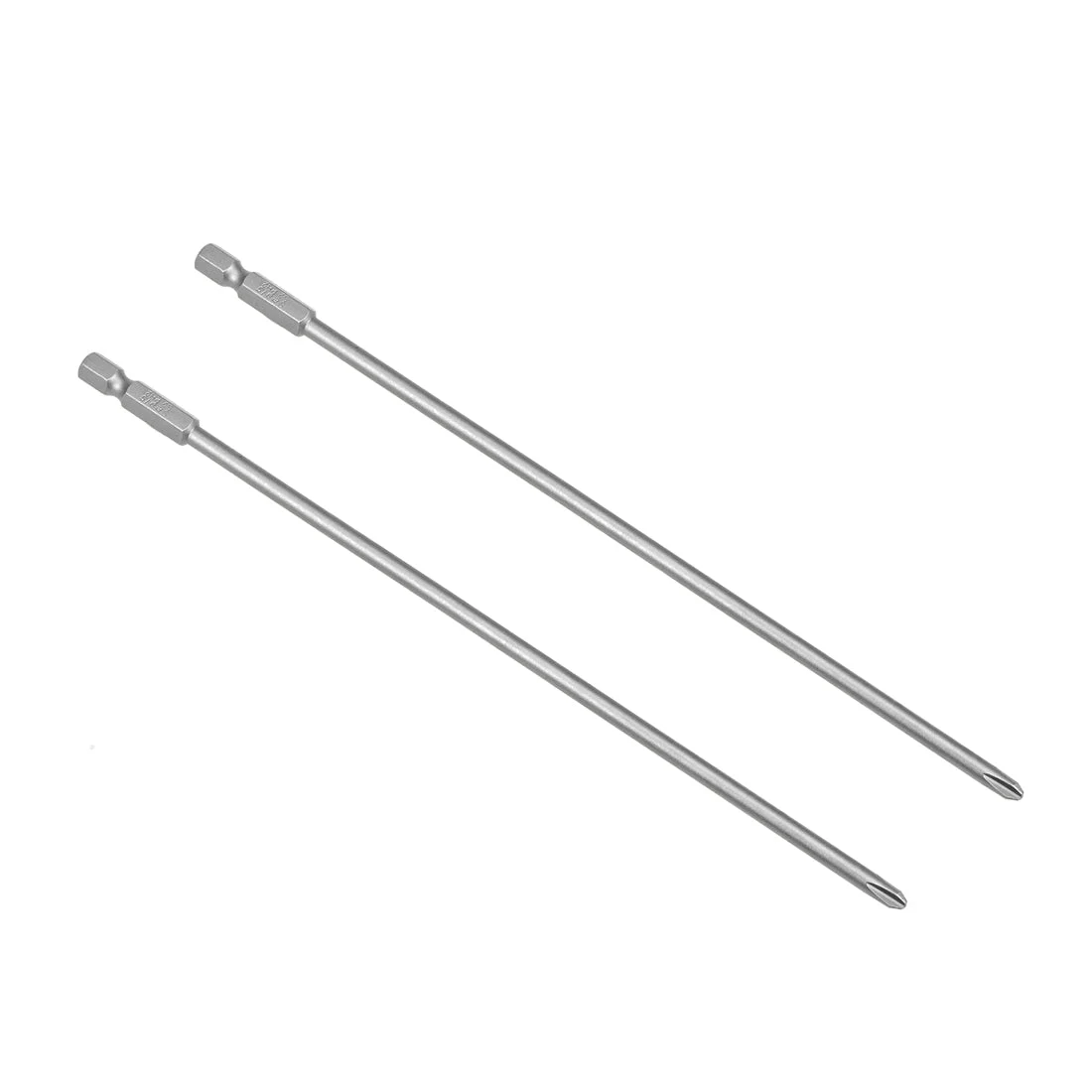 2Pcs 1/4-Inch Hex Shank 200mm Length Phillips 4.5PH2 Magnetic Screw Driver S2 Screwdriver Bits