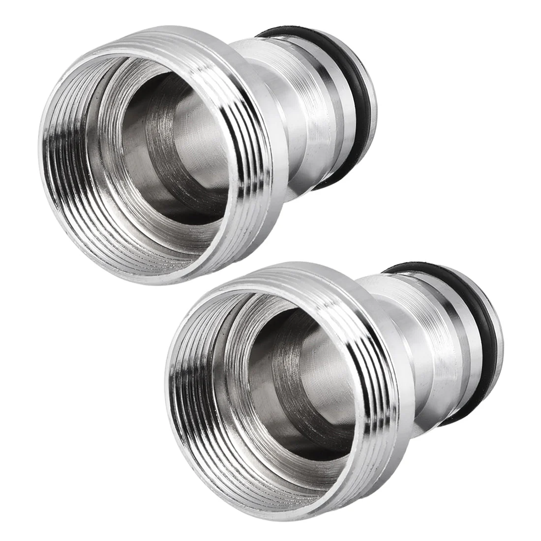 Brass Garden Hose Quick Connector Nozzle Pipe Adapter M22x1 Female & M24x1 Male Threaded 2pcs