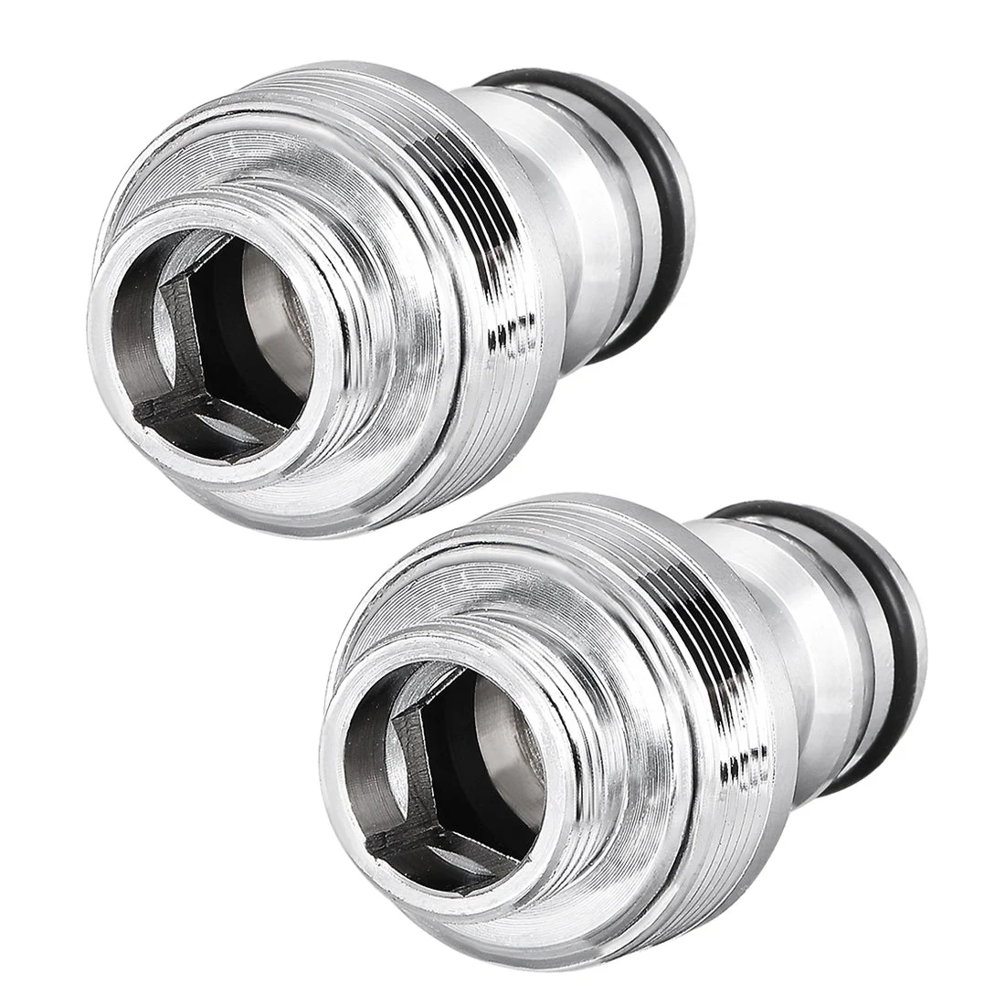 Brass Garden Hose Quick Connector Nozzle Pipe Adapter 16mm Male Threaded 2pcs