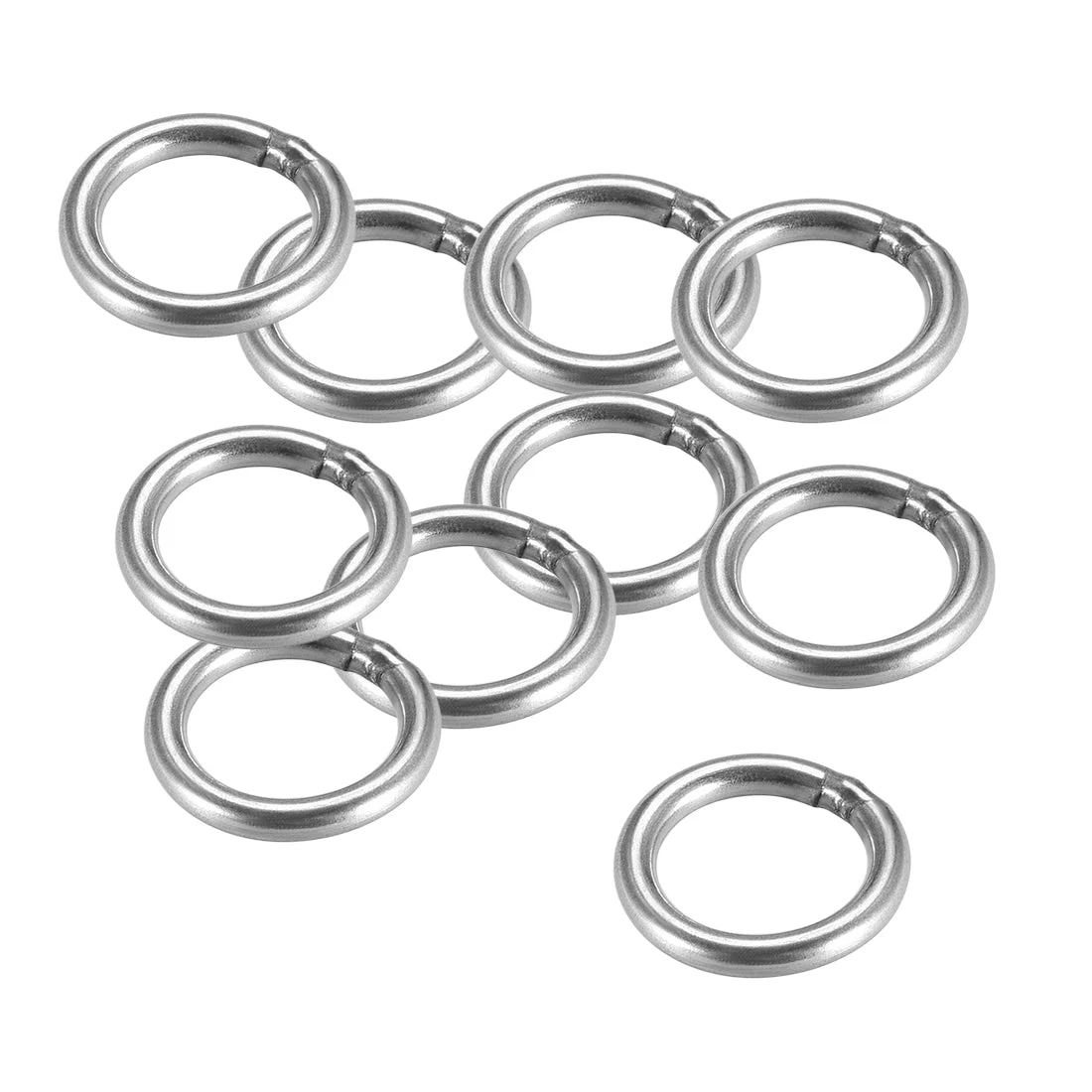 Welded O Ring, 20 x 3mm Strapping Round Rings 201 Stainless Steel 10pcs
