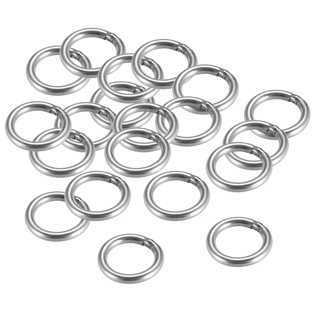Welded O Ring, 20 x 3mm Strapping Round Rings 201 Stainless Steel 20pcs