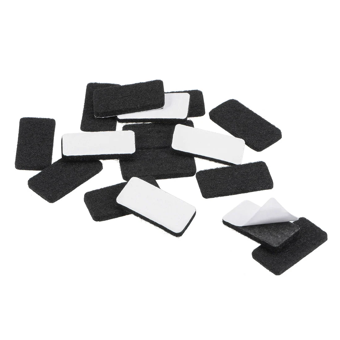 Furniture Pads 30mm x 15mm Adhesive Felt Pads 3mm Thick Black 28pack