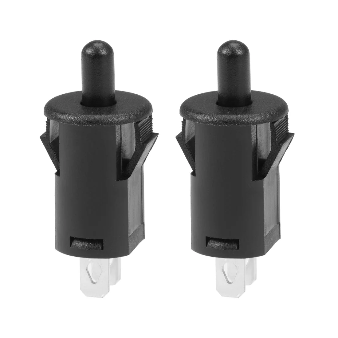 Uxcell Refrigerator Door Light Switch 10mm Momentary Fridge Switch Normally Open PB35 AC 250V 3A Black 2pcs