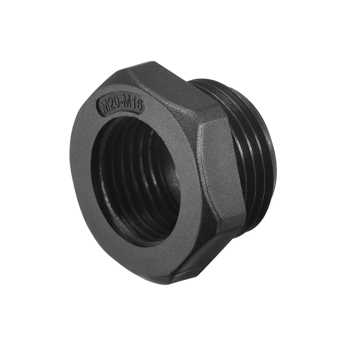 Threaded Reducing Bushings Nylon Connector Adaptor M20 Male Thread to M16 Female Thread Black