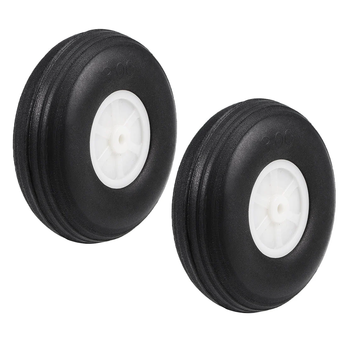 Tire and Wheel Sets for RC Car Airplane,PU Sponge Tire with Plastic Hub,3" 2pcs
