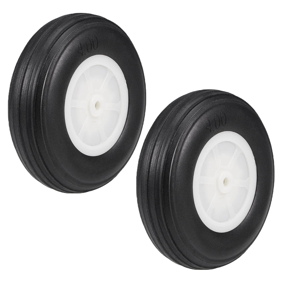 Tire and Wheel Sets for RC Car Airplane,PU Sponge Tire with Plastic Hub,4" 2pcs