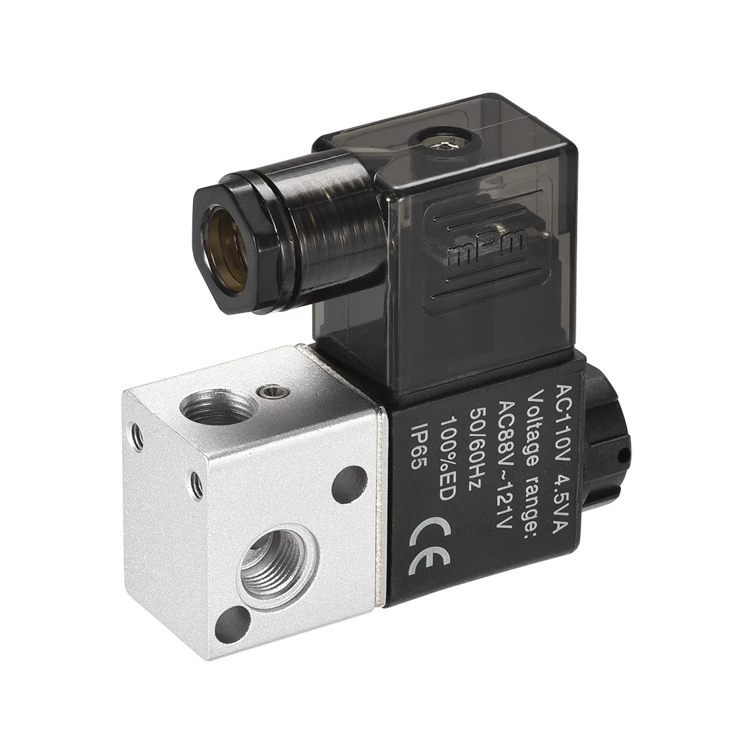 3V1-06 Pneumatic Air NC Single Electrical Control Solenoid Valve AC 110V 3 Way 2 Position 1/8" PT Internally Piloted Acting Type