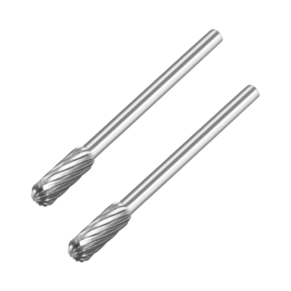 Single Cut Rotary Burrs File Radius Cylinder Shape 1/8" Shank and 4 mm Head 2pcs