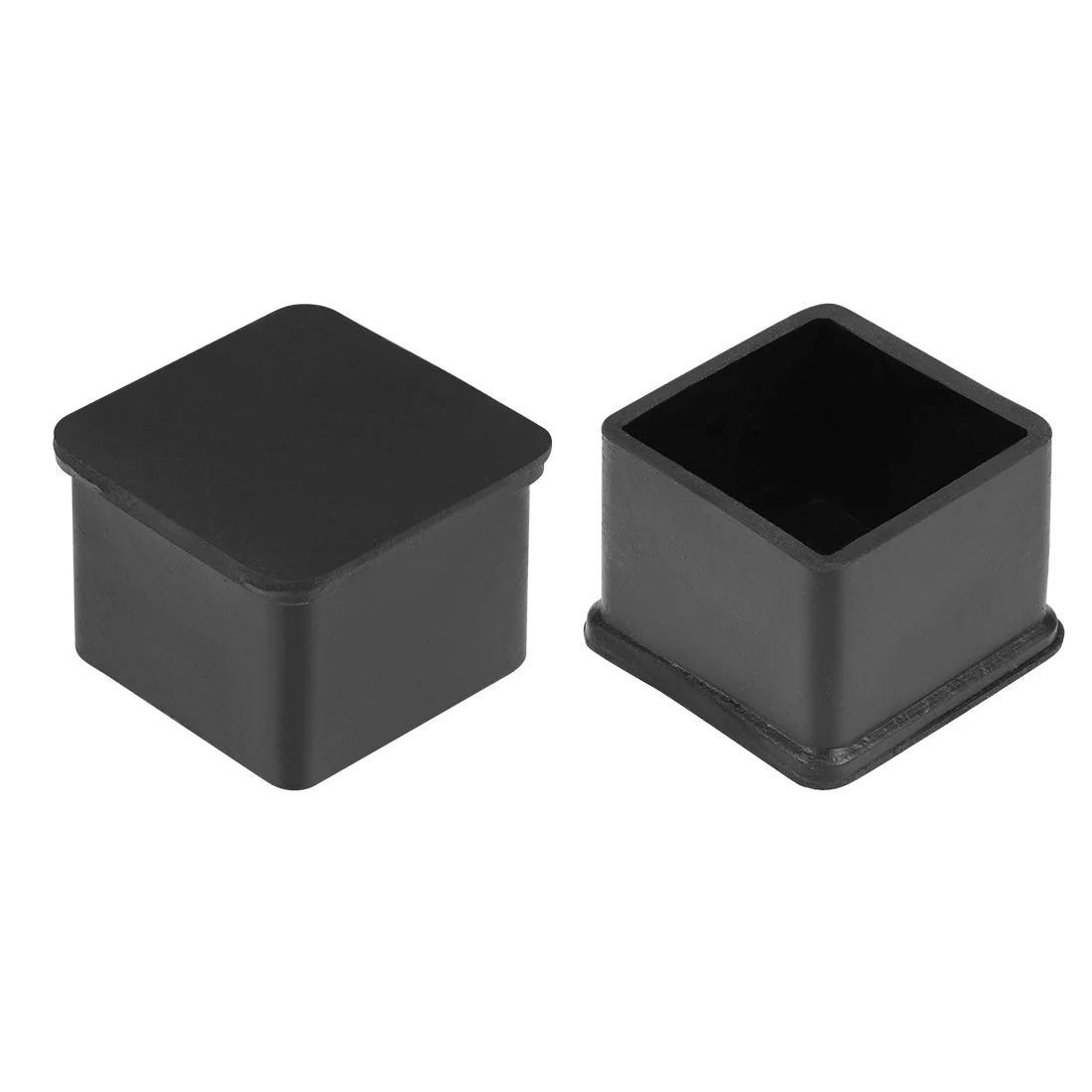 Rubber Furniture Caps 38mm x 38mm Square Shaped Table Chair Legs Covers 4Pcs