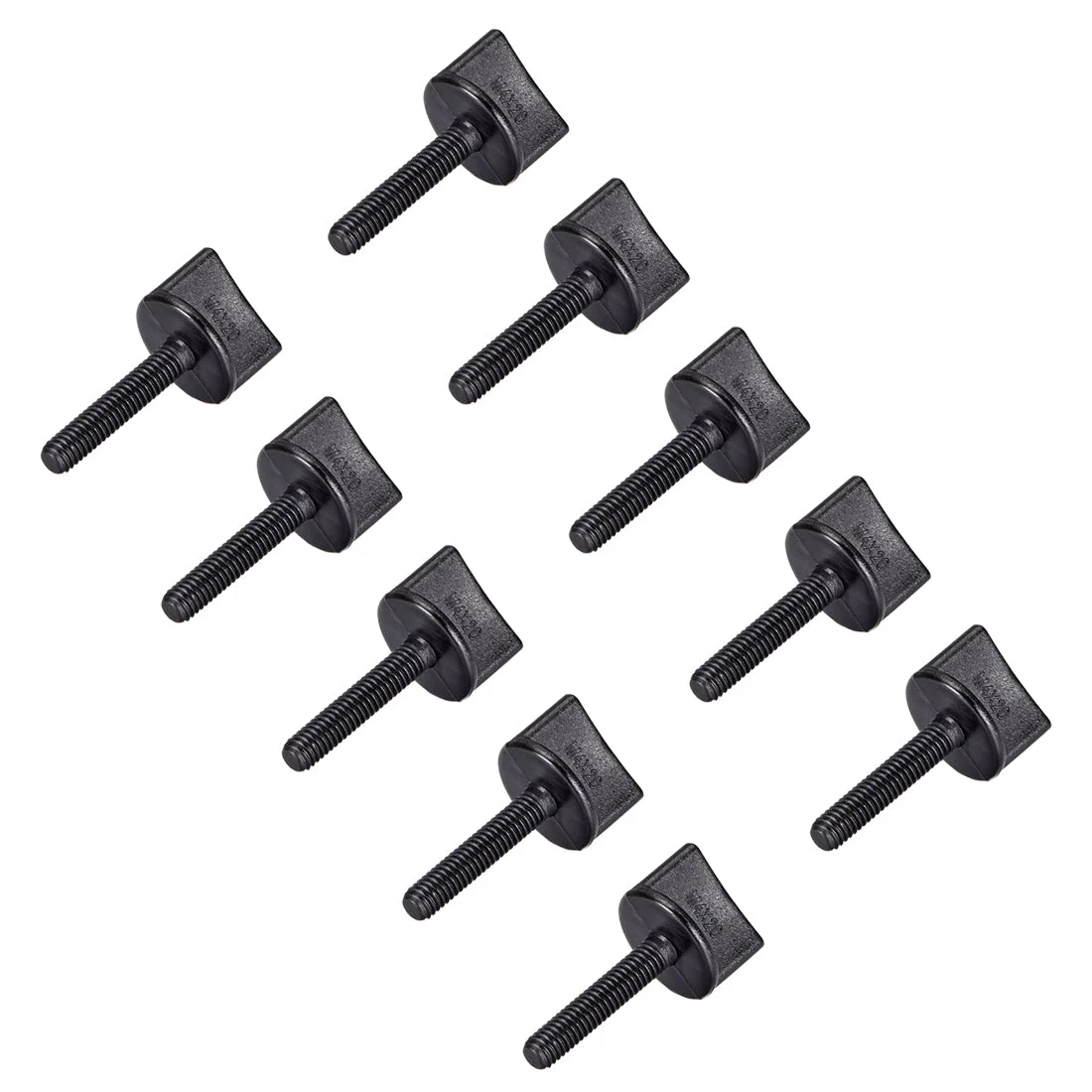 Uxcell M4 x 20mm Thumb Screw Bolt Nylon Plastic Screws Metric Thread 10 Pcs