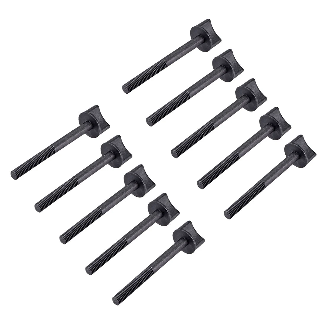 Uxcell M6 x 30mm Thumb Screw 60mm RodPlastic Screws Metric Partial Thread 10 Pcs