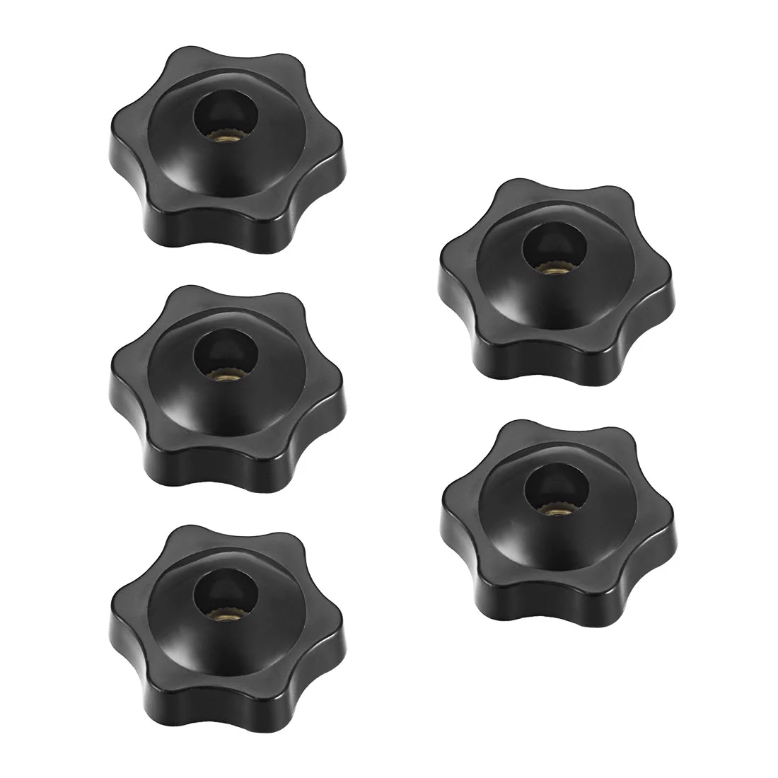 Clamping Handle Screw Knobs Handle M6 Threaded Star-Shape 5pcs