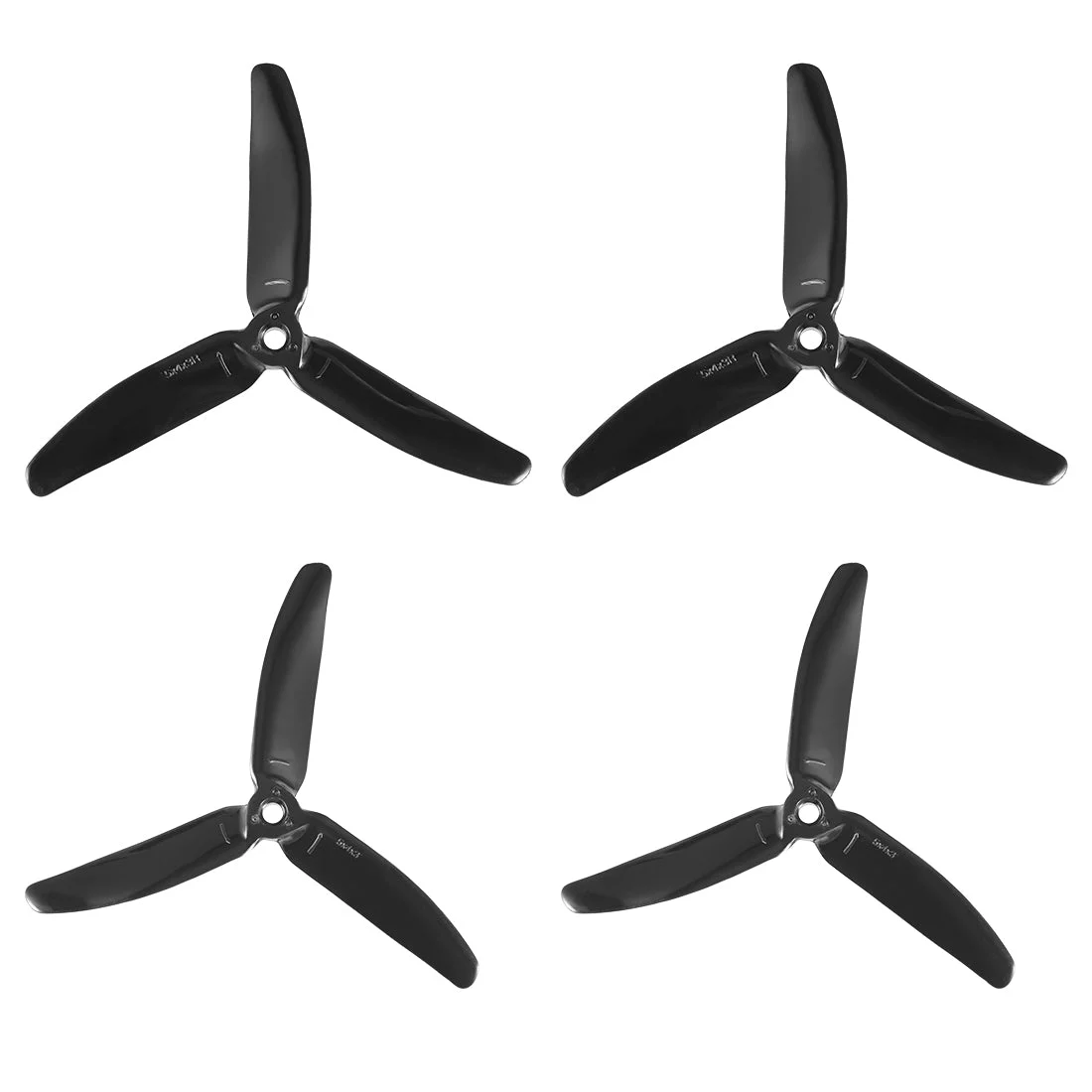 RC Propellers 5040 5x4 Inch 3-Vane Multi-Rotor for Aircraft Toy, Nylon Black 2 Pairs