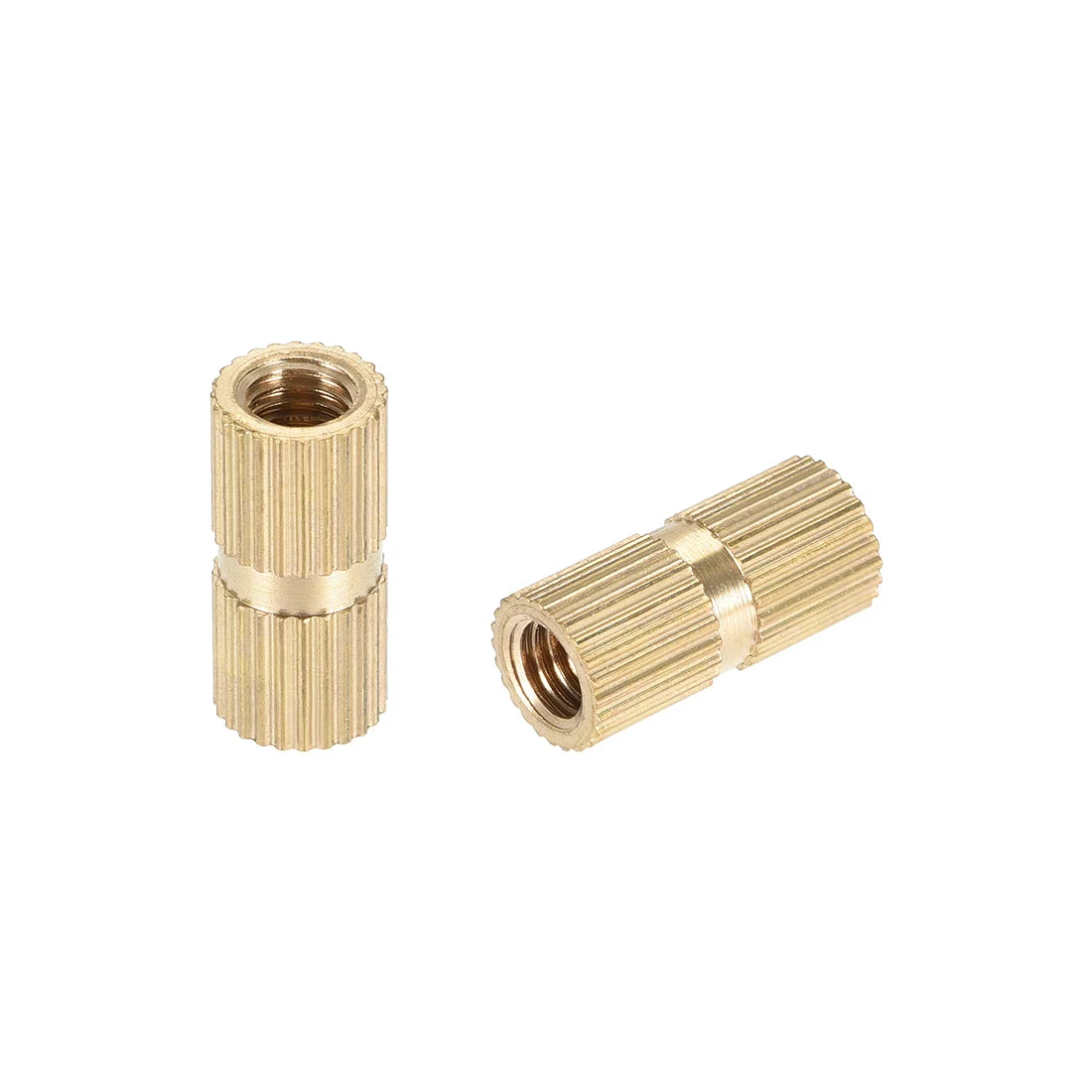 M5 x 16mm (L) x 7mm (OD) Brass Knurled Threaded Insert Embedment Nuts, 30 X