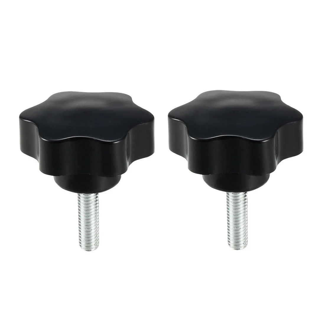 Clamping Screw Knob 48mm Dia Plum Hex Shaped Grips Knob M8 x 25mm Thread 2pcs