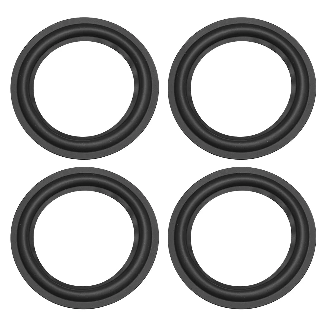 Uxcell 5" 5inch Speaker Rubber Edge Surround Rings Replacement Part for Speaker Repair or DIY 4pcs