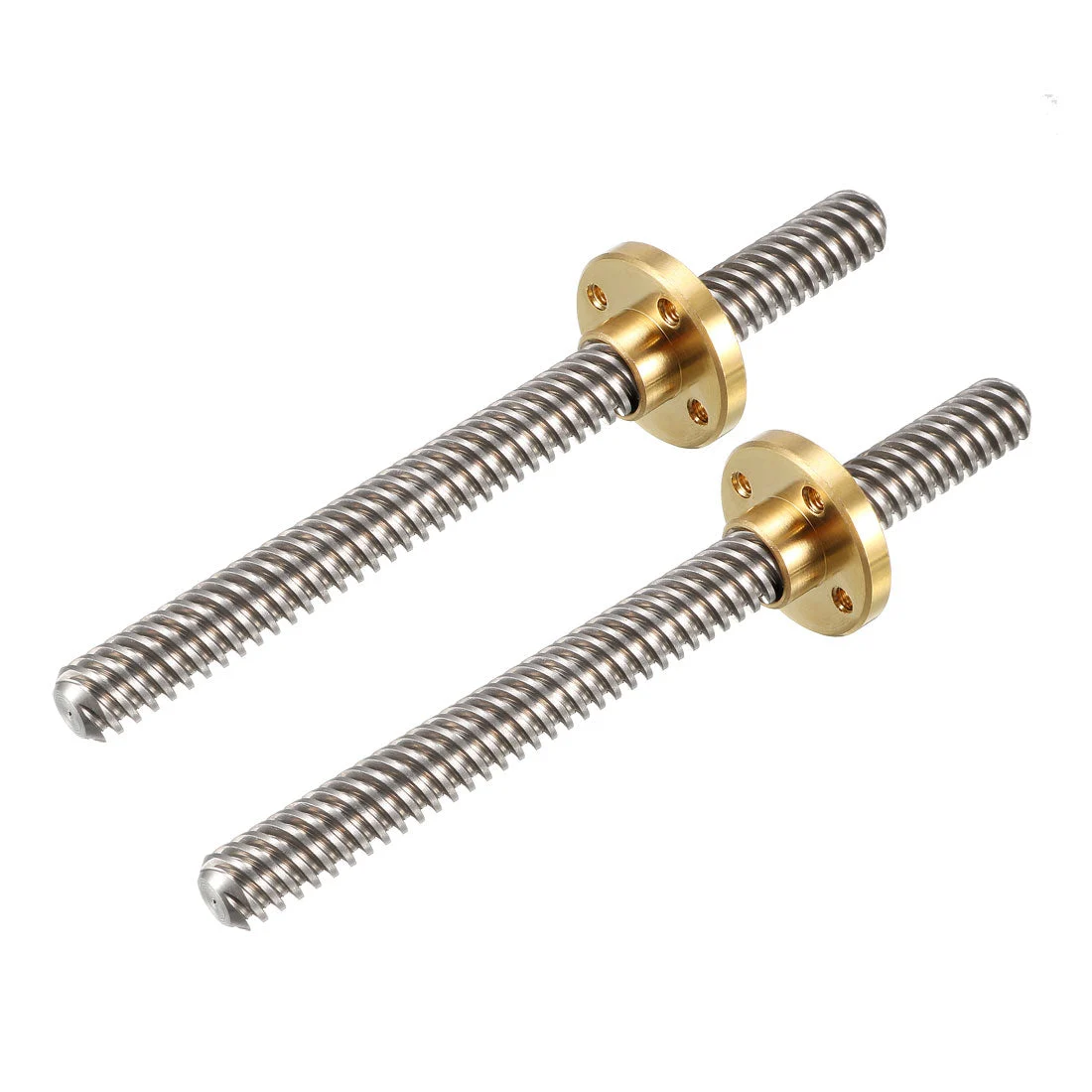 2PCS 4 inches T8 Pitch 8mm Lead 8mm Lead Screw Rod with Copper Nut for 3D Printer